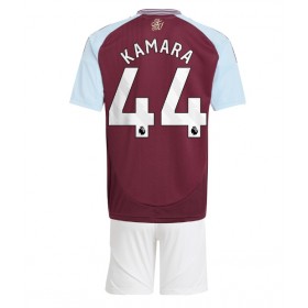 Aston Villa Boubacar Kamara #44 Hemmakläder Barn 2024-25 Kortärmad (+ Korta byxor)